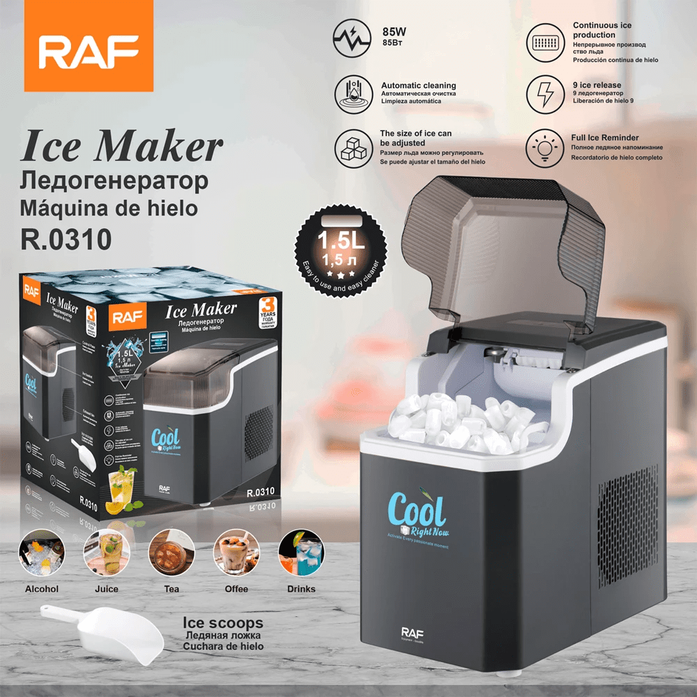 MAQUINA HIELO R.0310 1.5L RAF