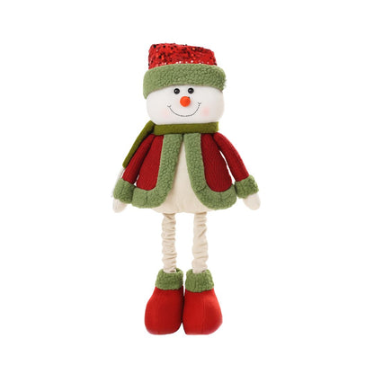 Patilarga muñeco de nieve Navideño Rojo