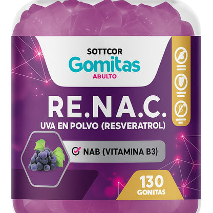 Pack x3 Gomitas Antioxidantes de Resveratrol