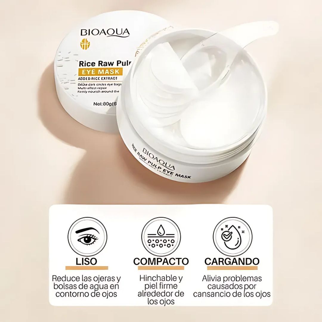 Parches Hydrogel de Ojeras con Extracto de Arroz BIOAQUA