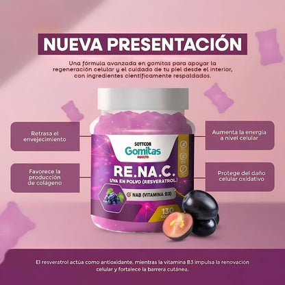 Pack x3 Gomitas Antioxidantes de Resveratrol