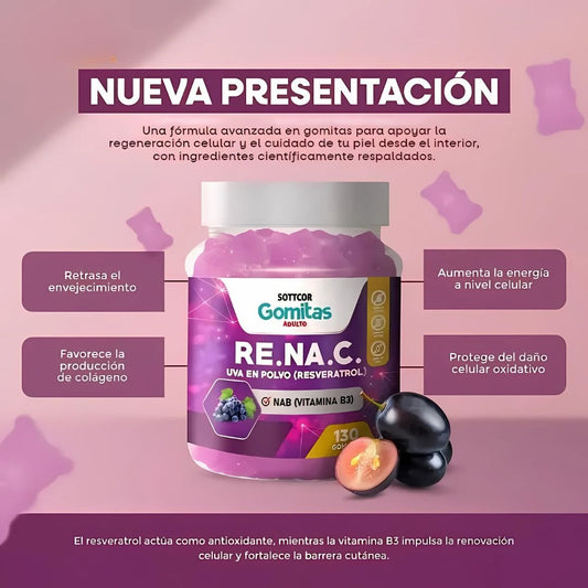 Pack x3 Gomitas Antioxidantes de Resveratrol